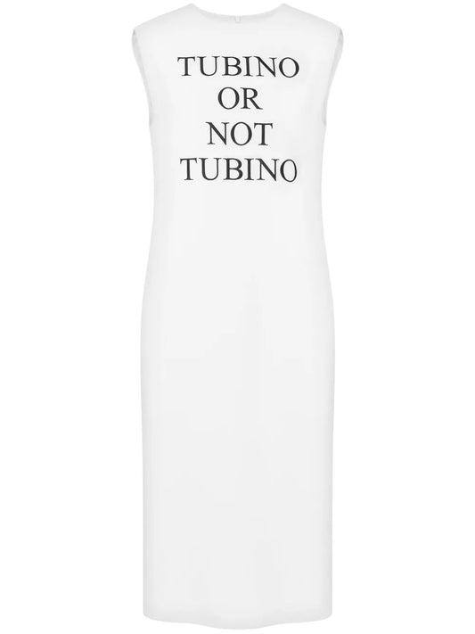 Slogan-Print Midi Dress