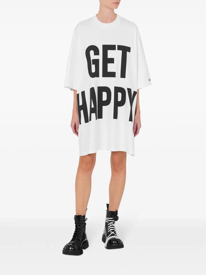 Slogan-Print Dress
