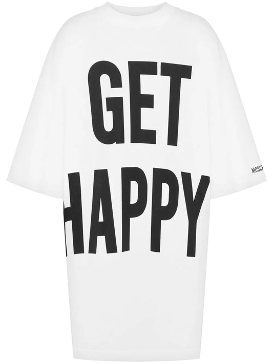 Slogan-Print Dress