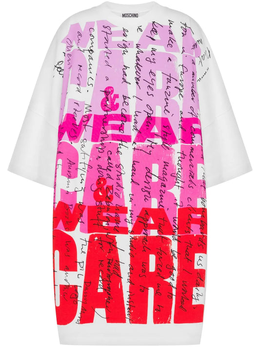 Text-Print Mini Dress