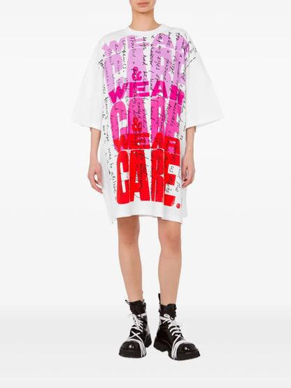 Text-Print Mini Dress