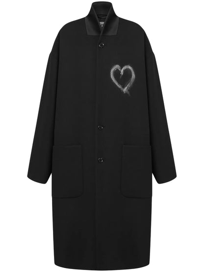 Contrasting Collar Coat