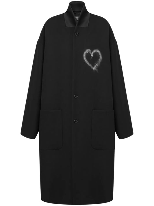 Contrasting Collar Coat