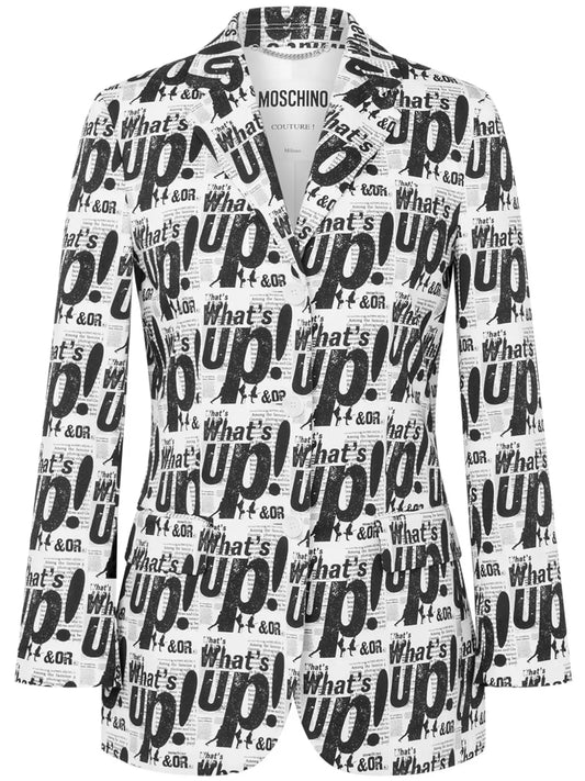 Logo-Print Blazer