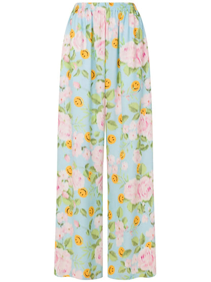 Floral-Print Palazzo Pants