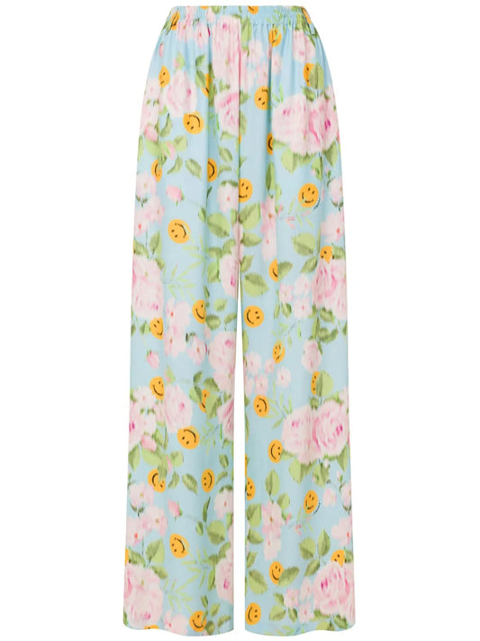 Floral-Print Palazzo Pants