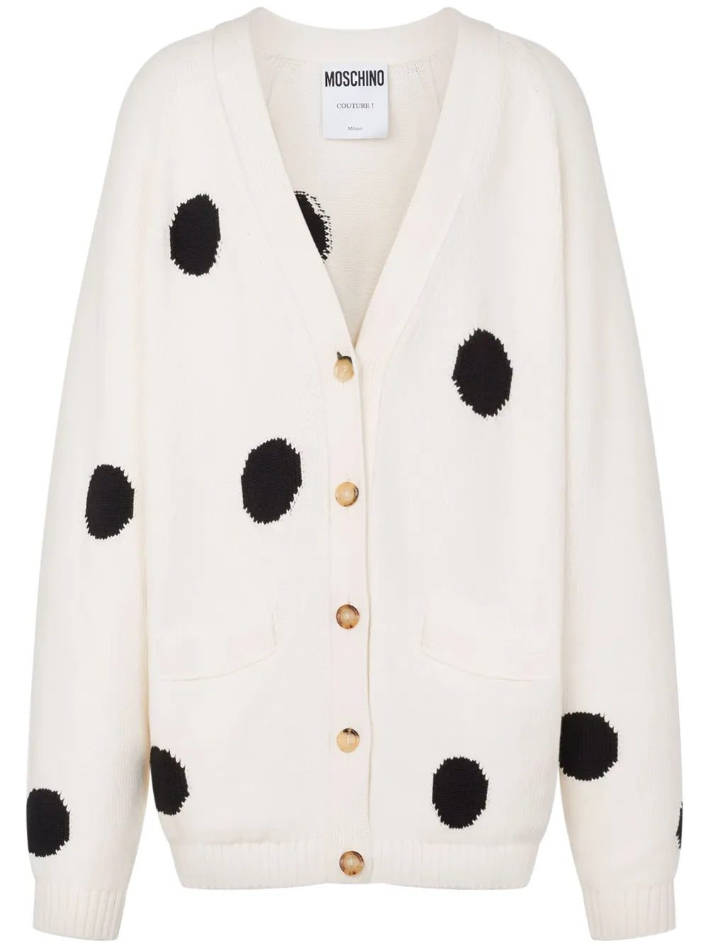 Polka Dot-Print Cardigan
