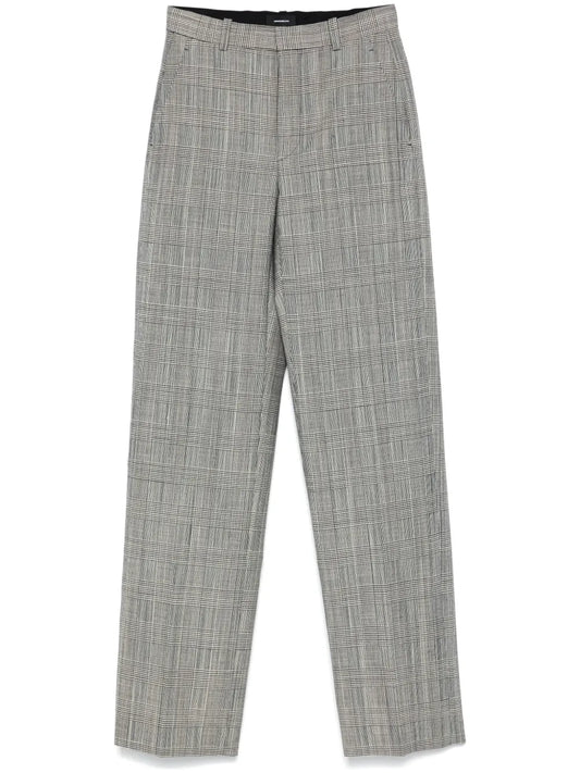 Prince Of Wales-Pattern Straight Trousers