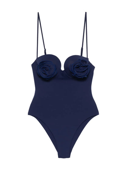 Floral-Appliqué Swimsuit