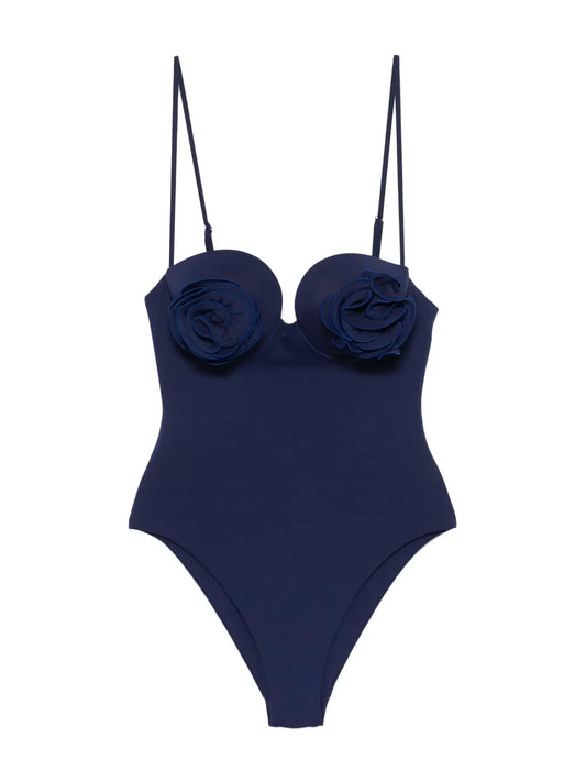 Floral-Appliqué Swimsuit
