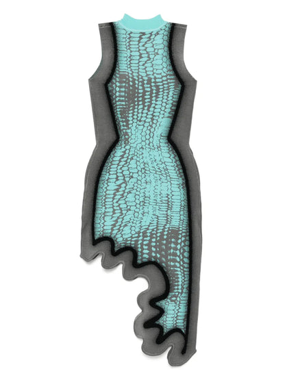 Brooklyn Wavy Asymmetric Dress