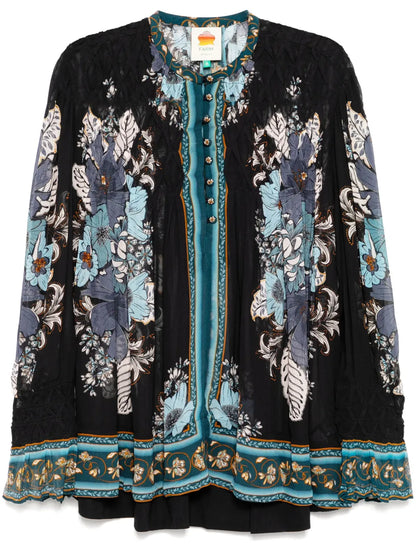 Blossom Tapestry Smocked Blouse