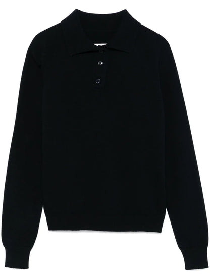Virgin-Wool Polo Top