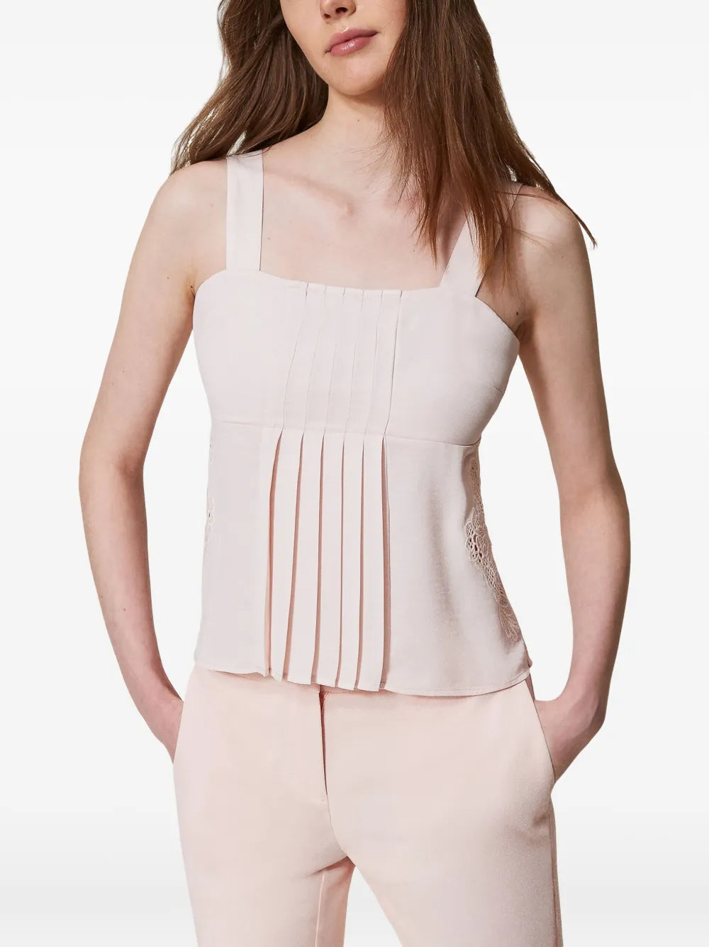 Embroidered Twill Top