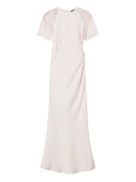 Embroidered Twill Dress