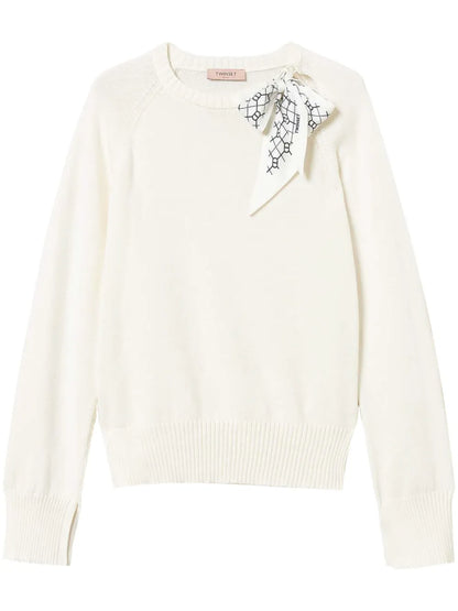 Scarf-Detail Jumper