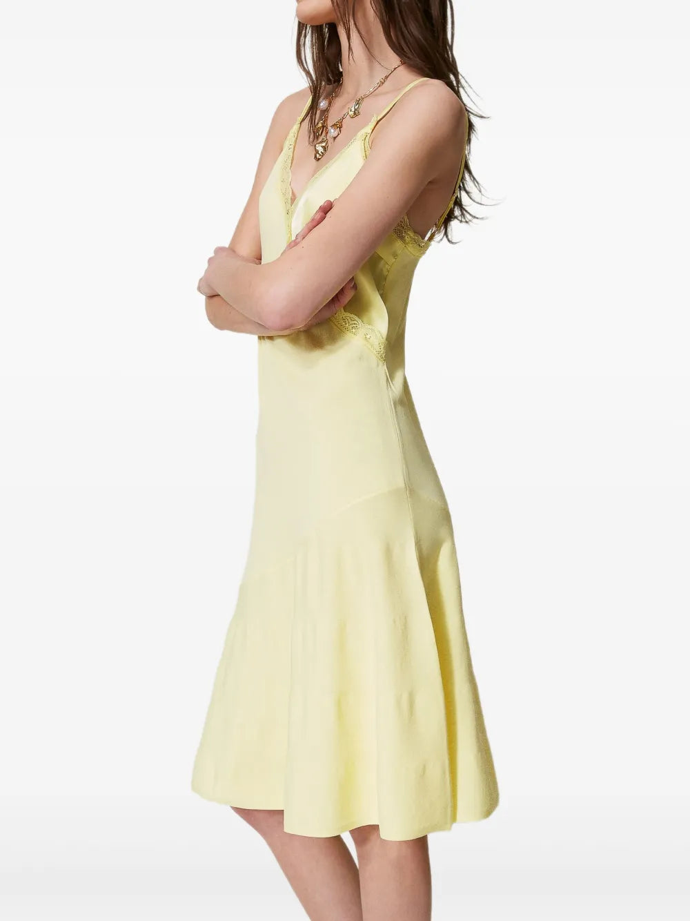 Lace-Trim Slip Dress