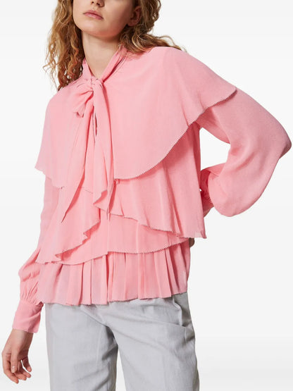 Flounce-Design Blouse