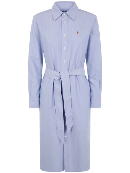 Polo Pony-Embroidered Midi Dress