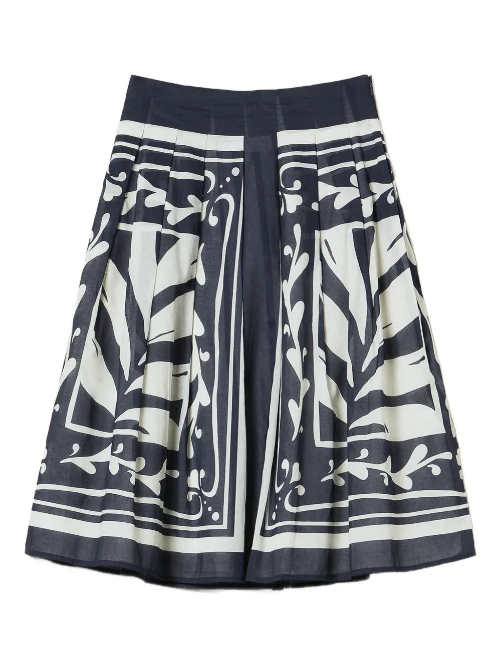 Floral-Print Pleated Skirt
