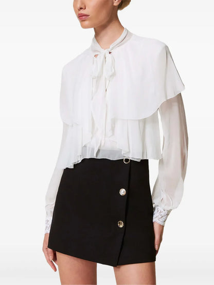 Button-Detail Mini Dress