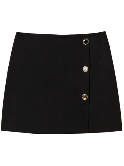 Button-Detail Mini Dress