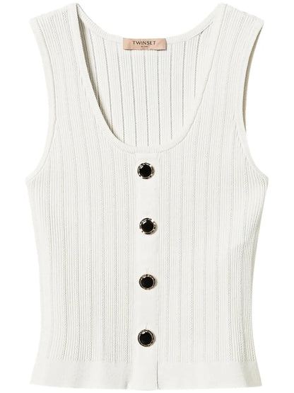 Button-Up Knitted Top