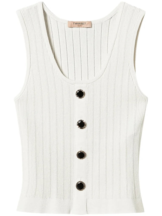 Button-Up Knitted Top