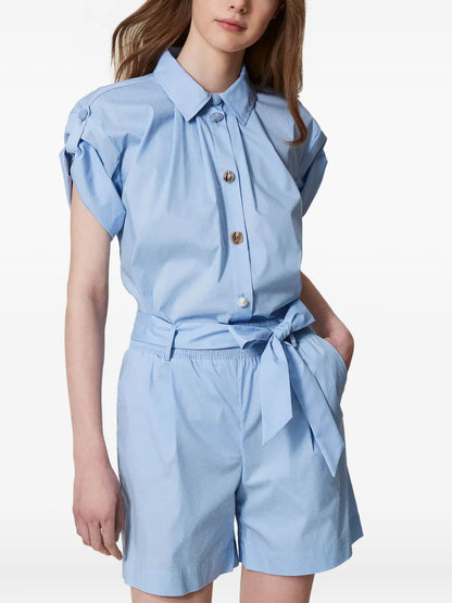 Pleat-Detail Shorts