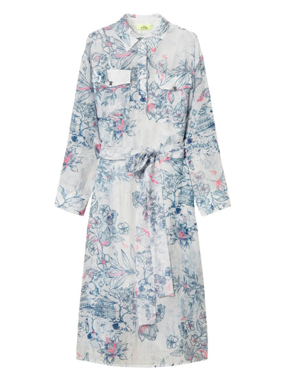 Floral-Print Shirt Dress