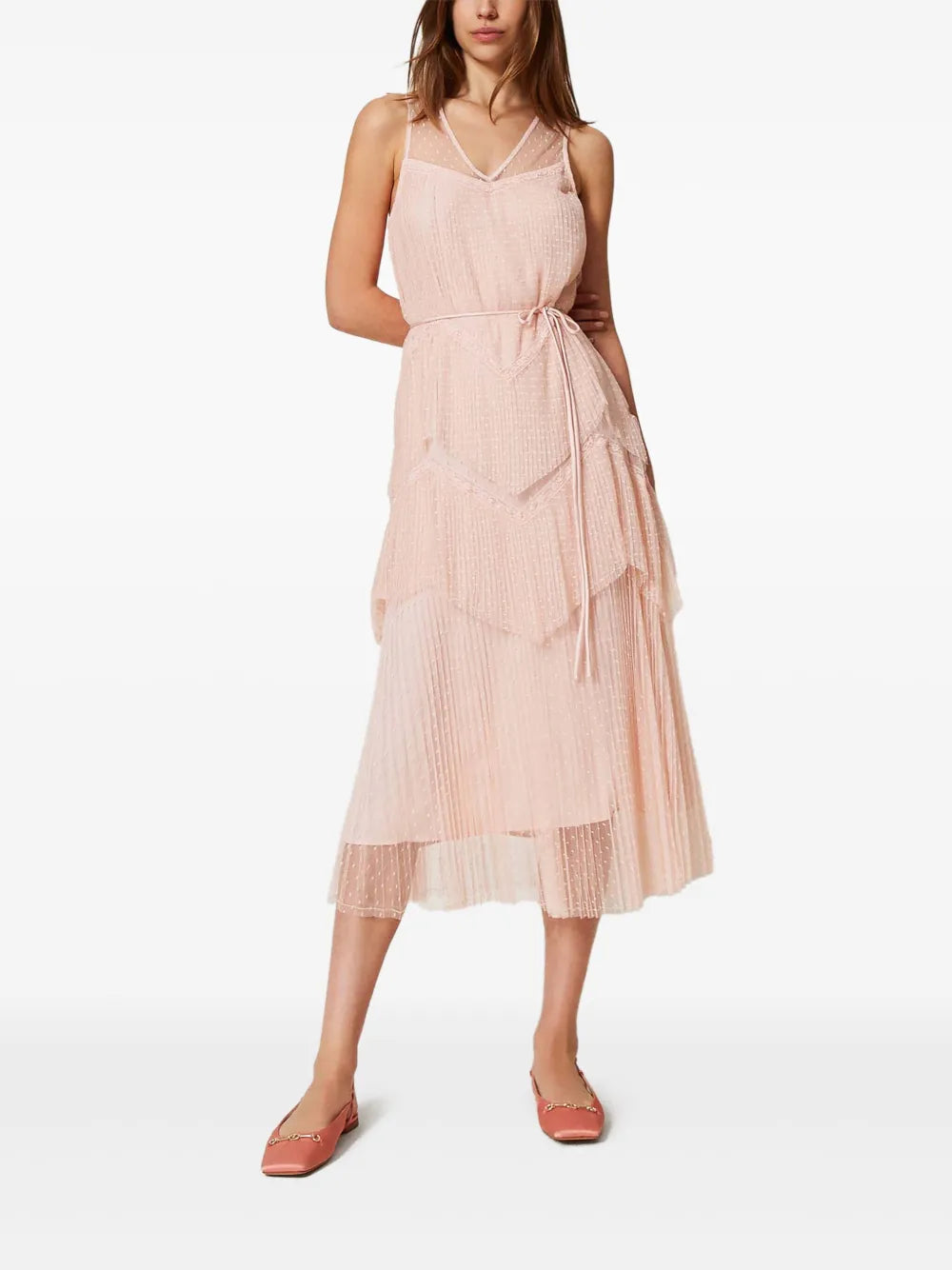 Pleated Tulle Dress
