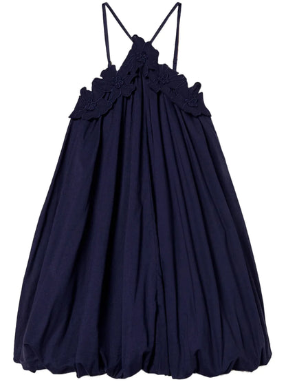Floral-Appliqué Dress