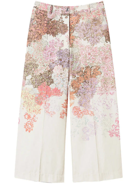 Floral-Print Trousers