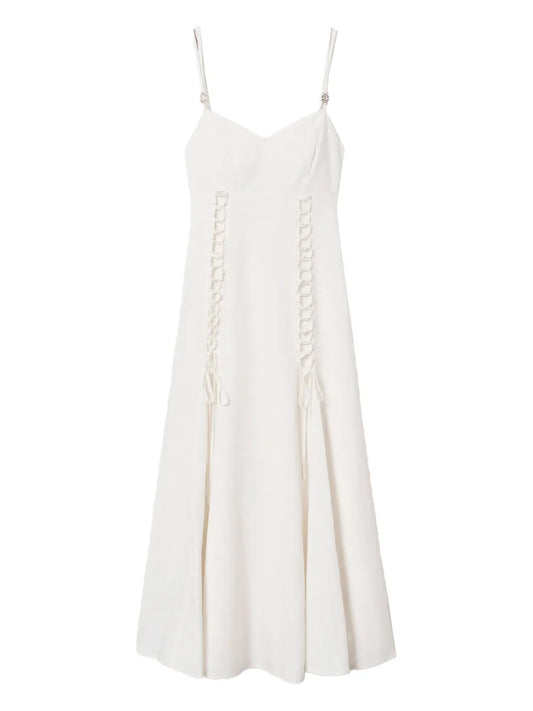 Linen-Blend Dress