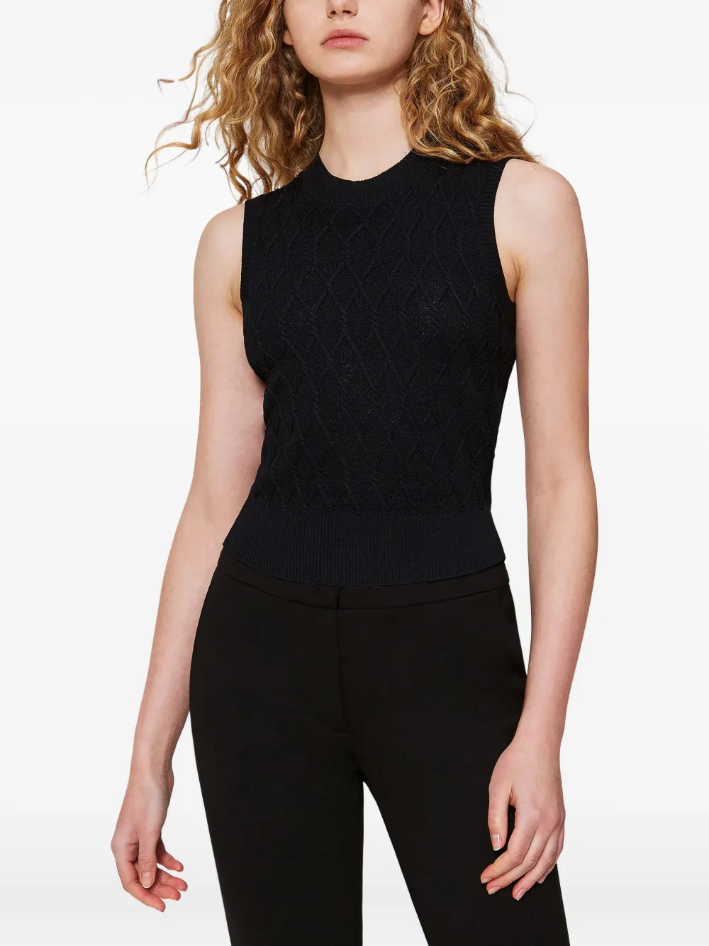 Lozenge-Pattern Tank Top