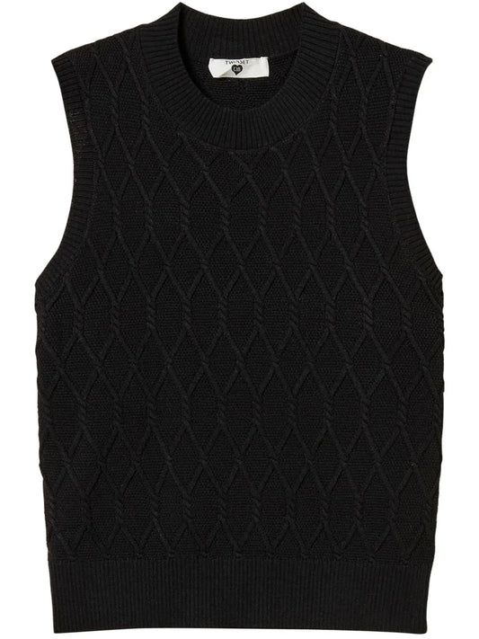 Lozenge-Pattern Tank Top