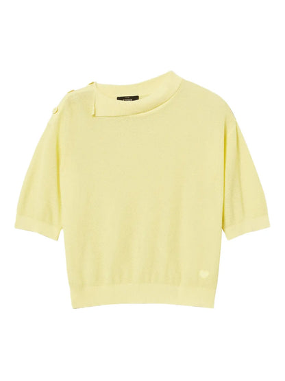 Button-Detail Short-Sleeve Top