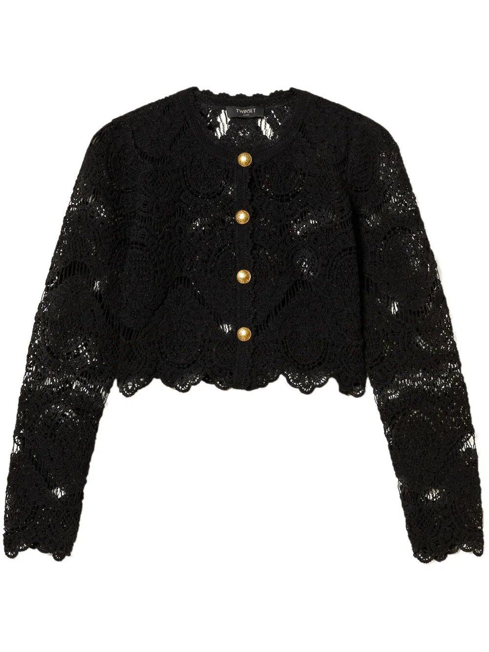 Crochet-Knit Jacket