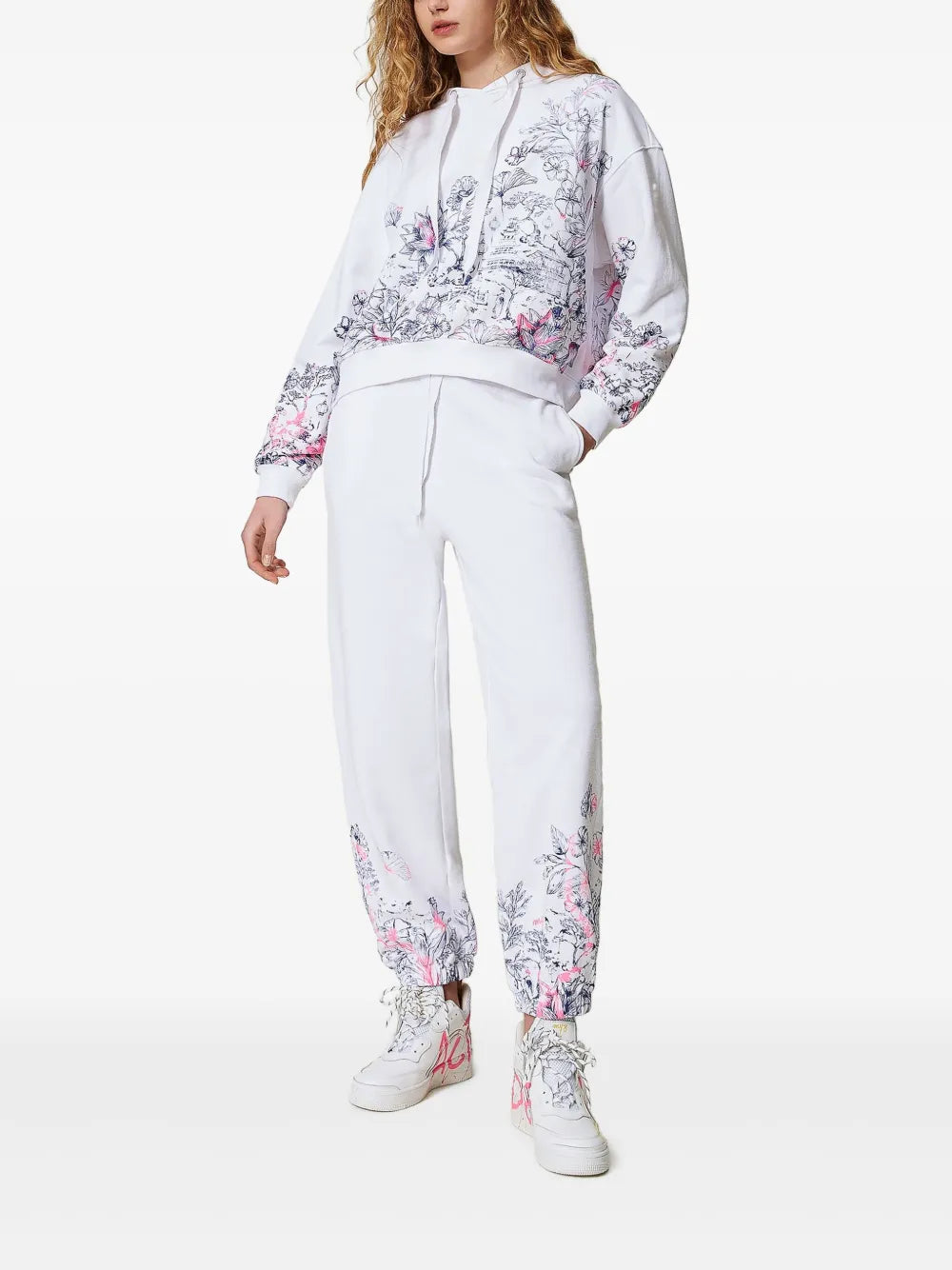 Floral-Print Track Pants