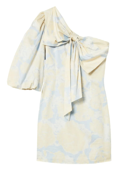 One-Shoulder Bow-Detail Dress
