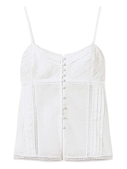 Lace-Detailing Tank Top
