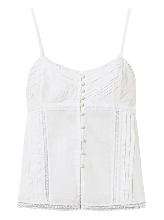 Lace-Detailing Tank Top
