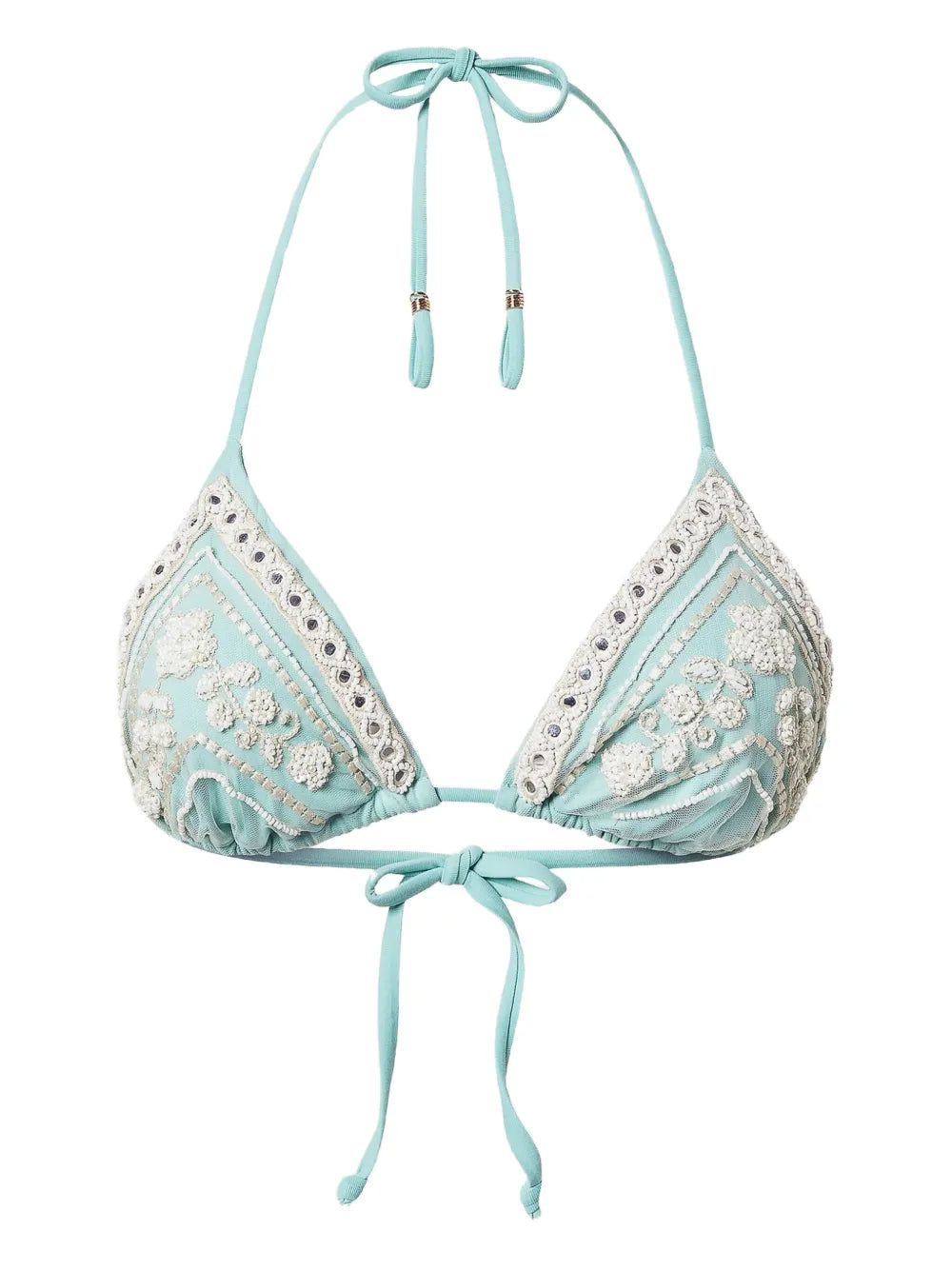Embroidered Triangle Bikini