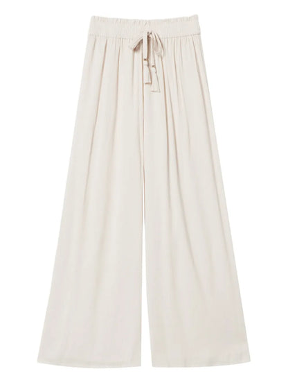 Crepon Palazzo Trousers