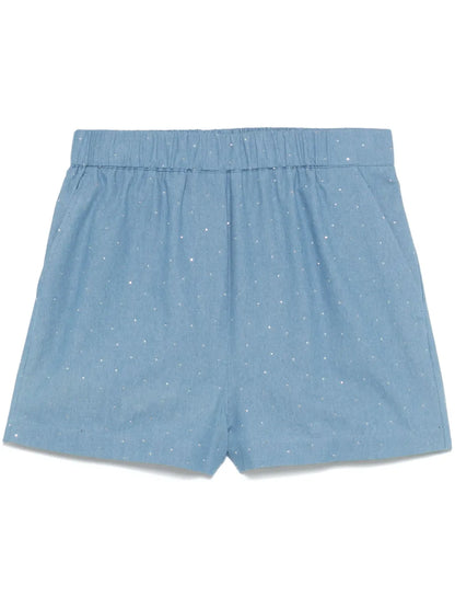 Studded Cotton Shorts