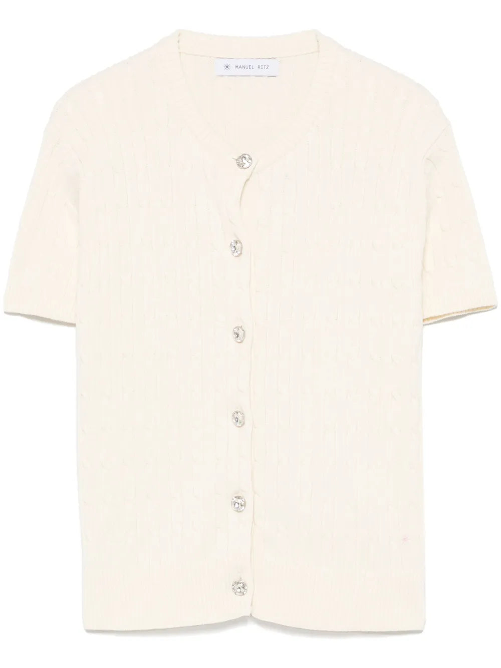 Cotton Short-Sleeve Cardigan