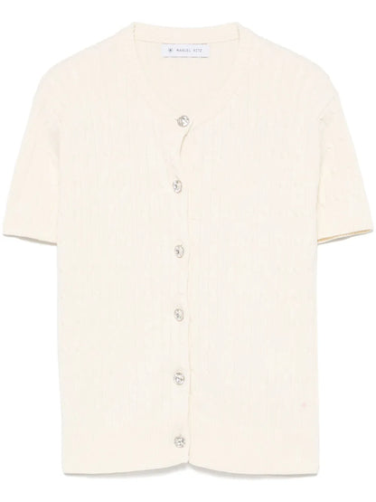 Cotton Short-Sleeve Cardigan