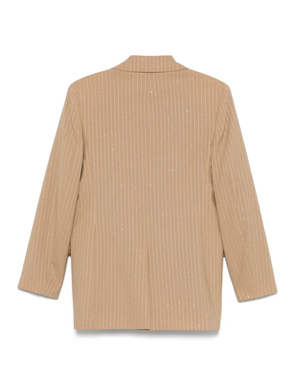 Sequinned Pinstripe Blazer