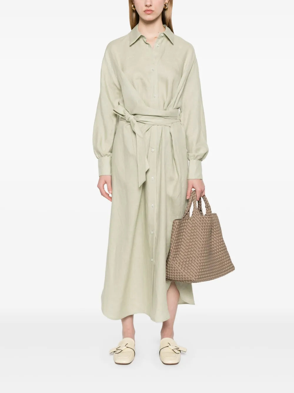 Linen Maxi Shirt Dress