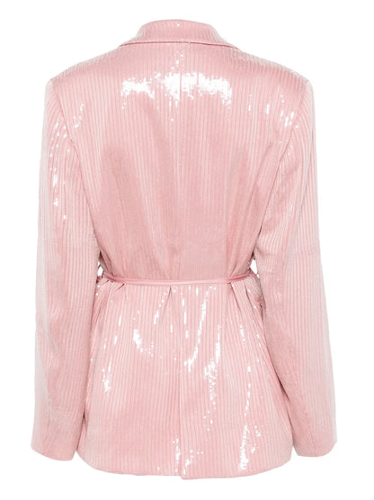 Sequinned Belted Blazer